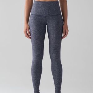 Lululemon wunder under roll down heathered gray